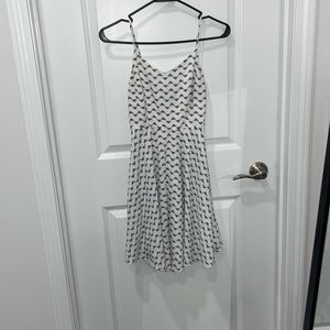Old Navy Black and White Patterned Sun Dress